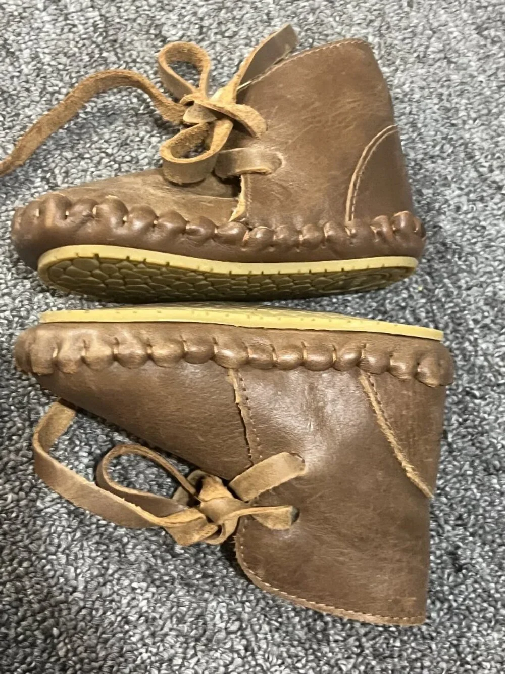 Donsje Pina Classic Booties Cognac Classic Leather 12-18 Months